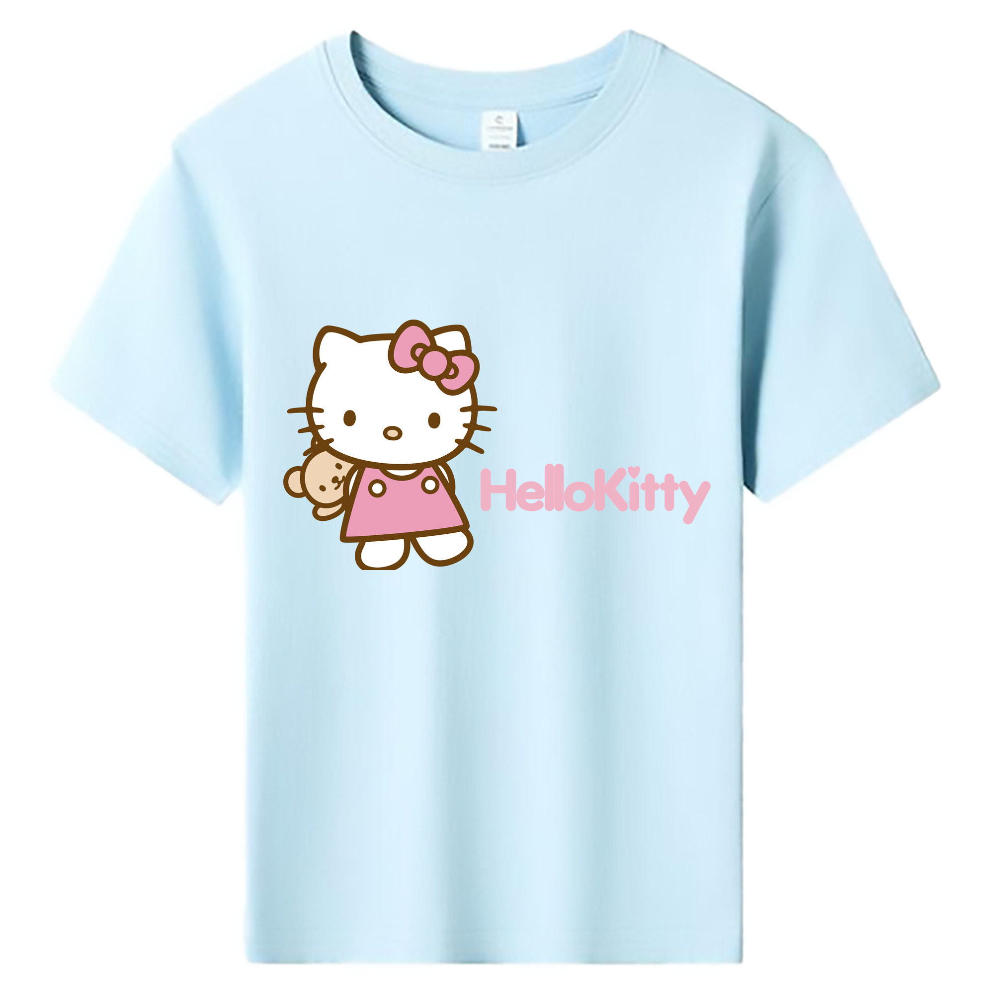 （画像用） Hello Kitty ハローキティ 綿100％キッズTシャツ（フロントプリント）